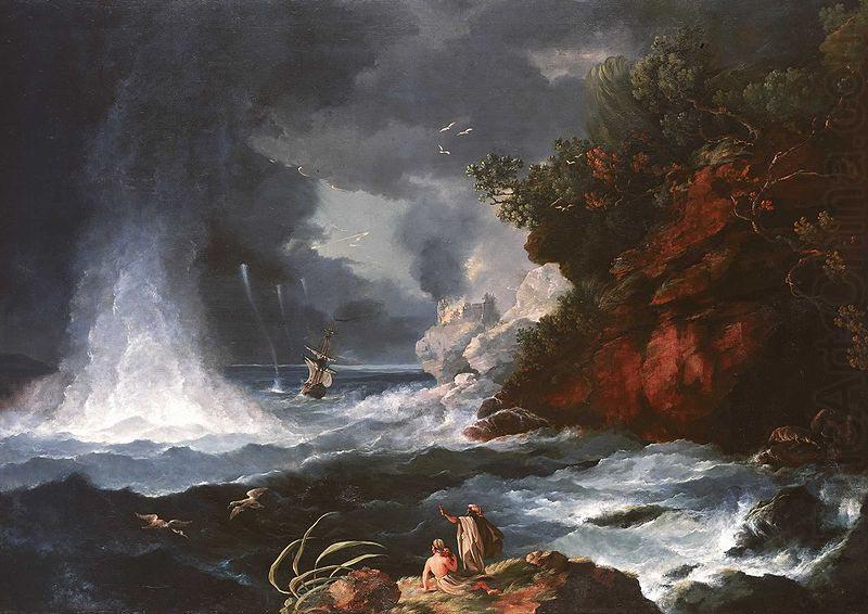 A View of Cape Stephens in Cook's Straits with Waterspout, 1776, William Hodges